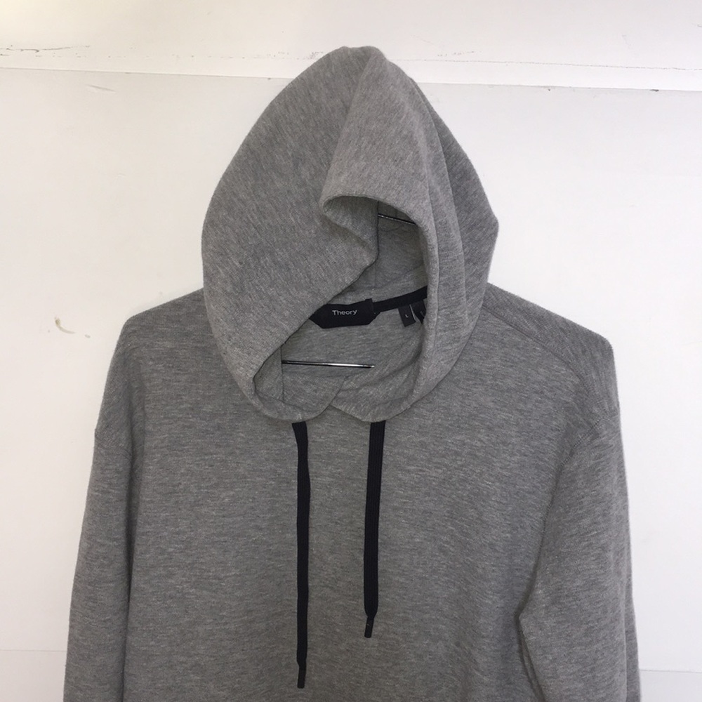 Theory - L New Baja Hoodi Grey Heather Surf Terry